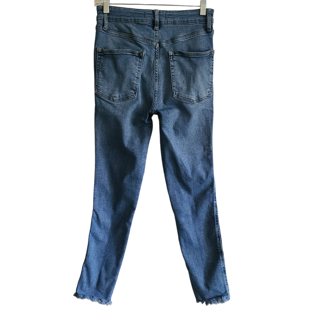 WE THE‎ FREE High Rise Skinny Raw Hem Stretch Denim Jeans Women's 30 - Picture 2 of 12